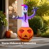 Inflatable Pumpkin Ghost with Integrated Bright & Convenient to Store for Porch