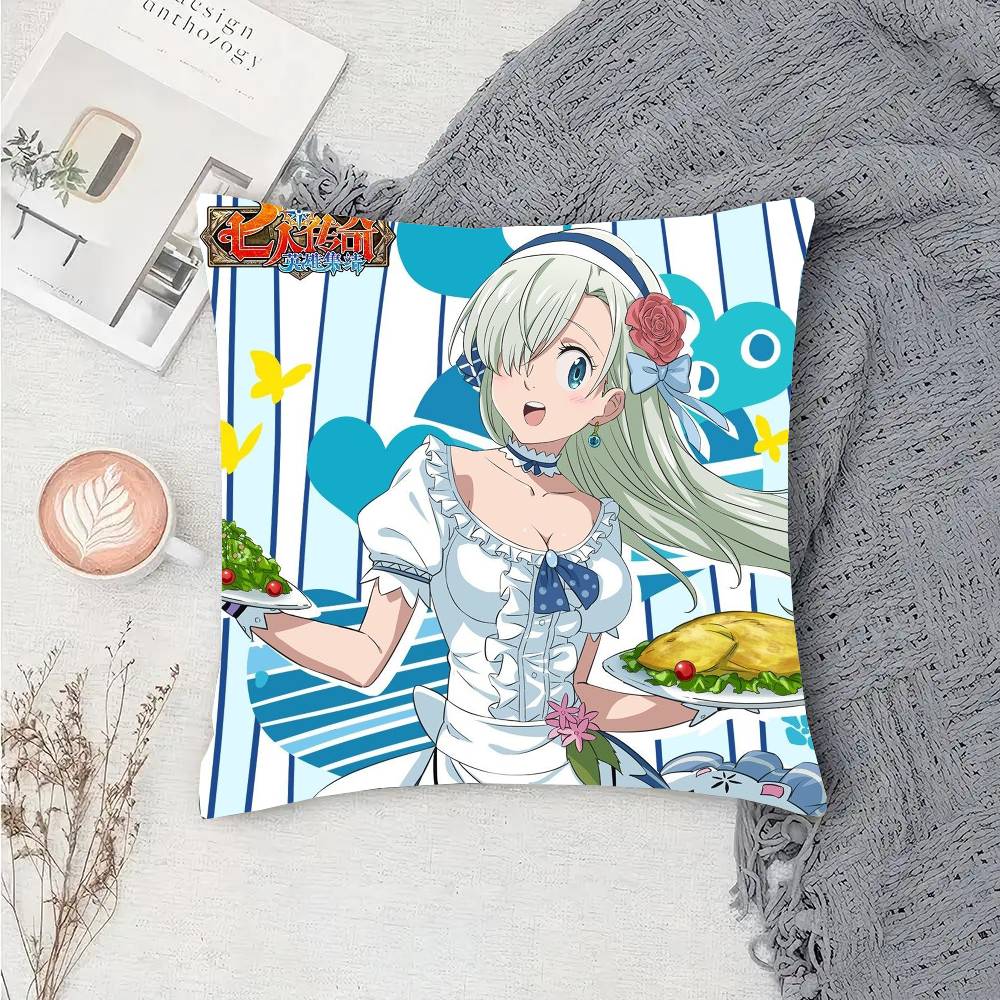 Elizabeth Liones Anime The Seven Deadly Sins Pillow Case Sofa Cushion Cover Room Home Decoration