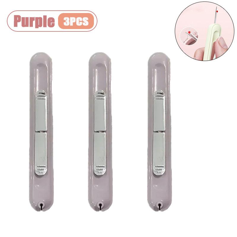 2 in 1 Easy Threader Sewing Needle Threading Tool for Elderly Multifunction Hand Sewing Tool with Built-in Thread Cutter Ripper