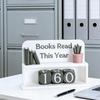 Books Read This Year Counting Ornaments 3D Printed Small Book Counter Library Decor Ornament for Teachers Writers Library Lovers