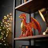 Office Table Sculpture Dragon Resin Statue, Sitting Wyvern Sculpture, 3D Medieval Figurine, Fantasy Desktop Mythical Beast Collectible Ornament