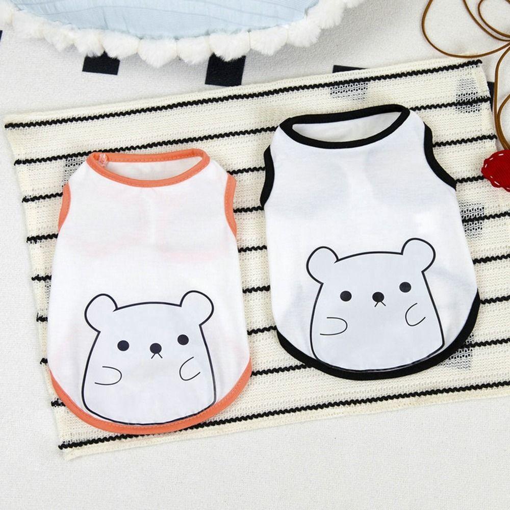 

Soft Dog Sleeveless Top Breathable Pet Tank Top Funny Summer Pet Vest Spring M помаранчевий