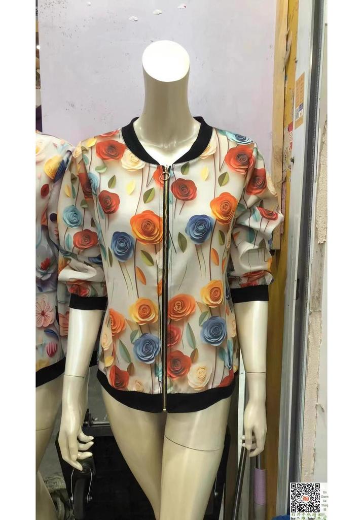 Plus Size Chiffon Floral Sun Protection Cardigan for Women