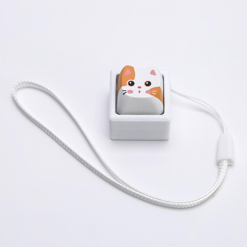 Cute Pressable Cartoon Animal Keycap Fidget Keychain Mini Stress Relief Toy for Kids Party Bag Filler