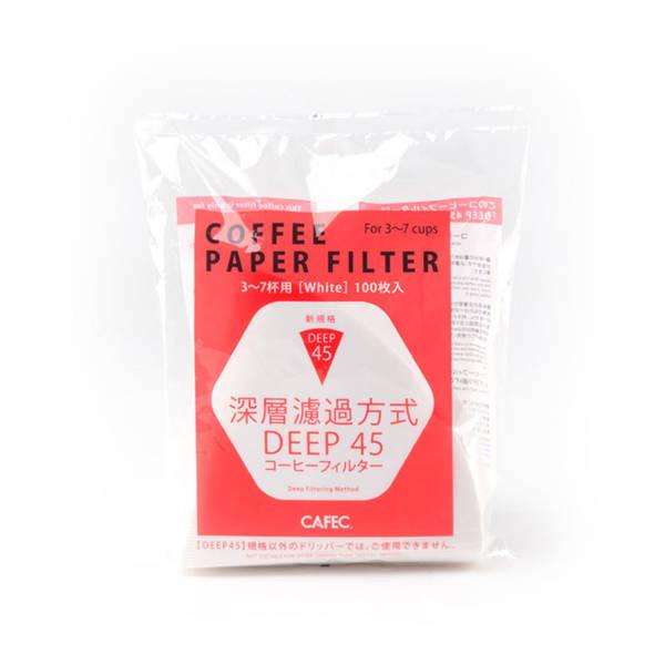 CAFEC filter - DEEP 45 white 100pcs DDF-100W