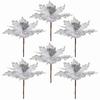 Glitter Flower Decor Simulated Xmas Tree Flower for Holiday Party Height 25cm Diameter 20cm