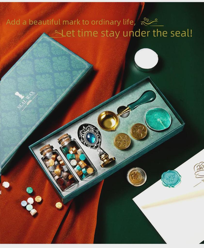 Creative Retro Multi-Color Wax Pellets Gift Box for Sealing Envelopes