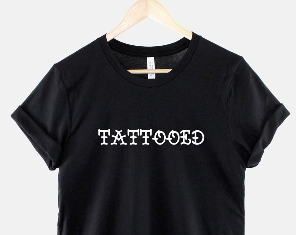 Tattooed Graphic Tee, Bold Ink Apparel, Ring Spun Cotton (XS-6XL)