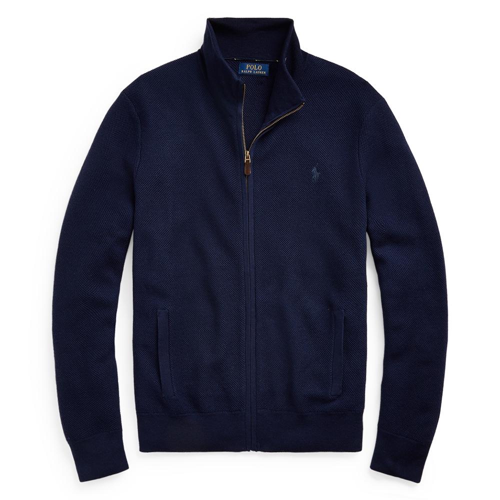 

Куртка с длинным рукавом на молнии Polo Ralph Lauren с вышитым логотипом пони для мужчин, куртка, темно-синий, MNPOSWE16820499-400 XS