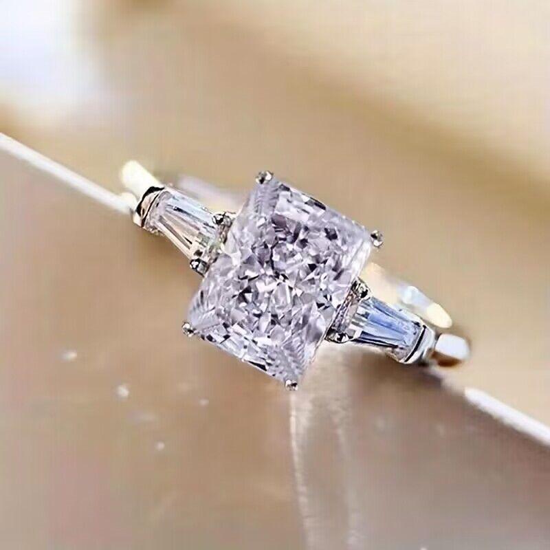 Sterling  Cubic Zirconia Finger Rings for Women Wedding Engagement Party Rings Good Quality Fashion Jewelry