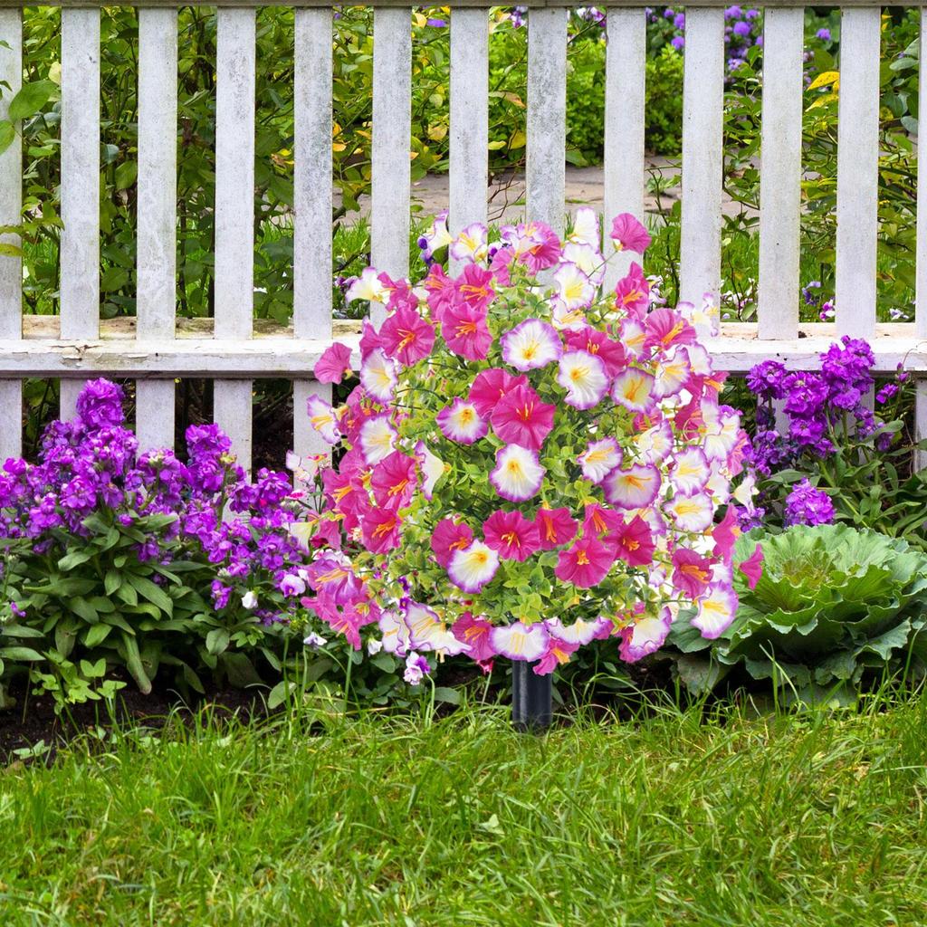 Artificial Flowers Topiary Ball with Ground Stake DIY Crafts Easy To Install Handcraft Wedding Decor