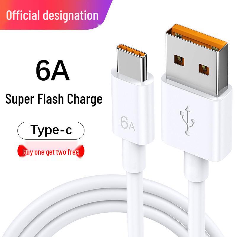 6A Fast Charge USB Type-C Cable for Huawei, Xiaomi, Redmi, Vivo, Honor