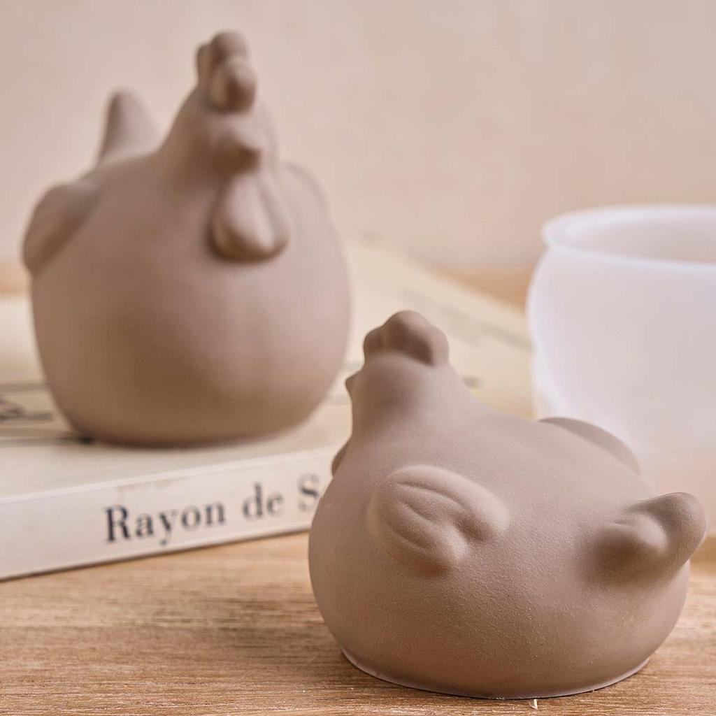 3D Hühnerhahn Silikon Kerzenform DIY Oster Tier Ornamente Herstellung Aroma Seife Gips Harz Ton Formen Haus Deko Bastel Geschenke