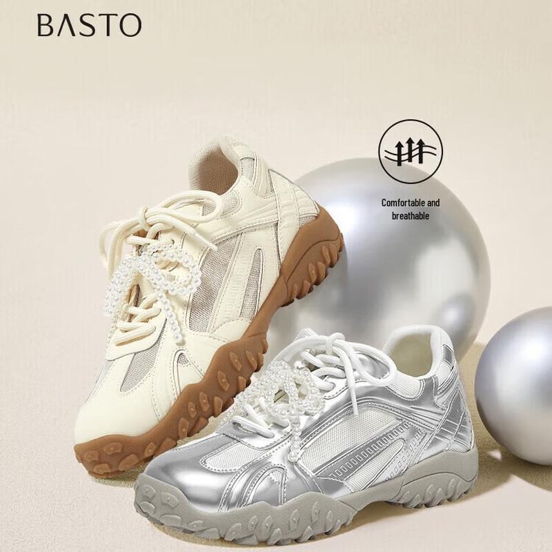 BASTO Women s Mesh Ballet Trainers 38