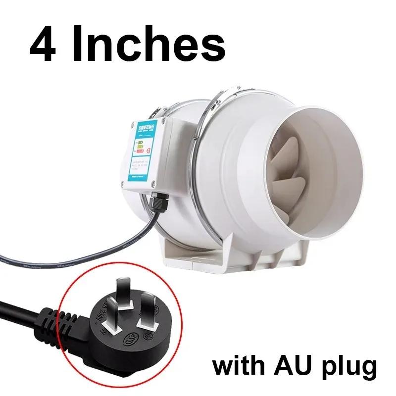 Exhaust Fans Home Silent Inline Pipe Duct Fan Bathroom Extractor Ventilation Kitchen Toilet Wall Air Clean Ventilator