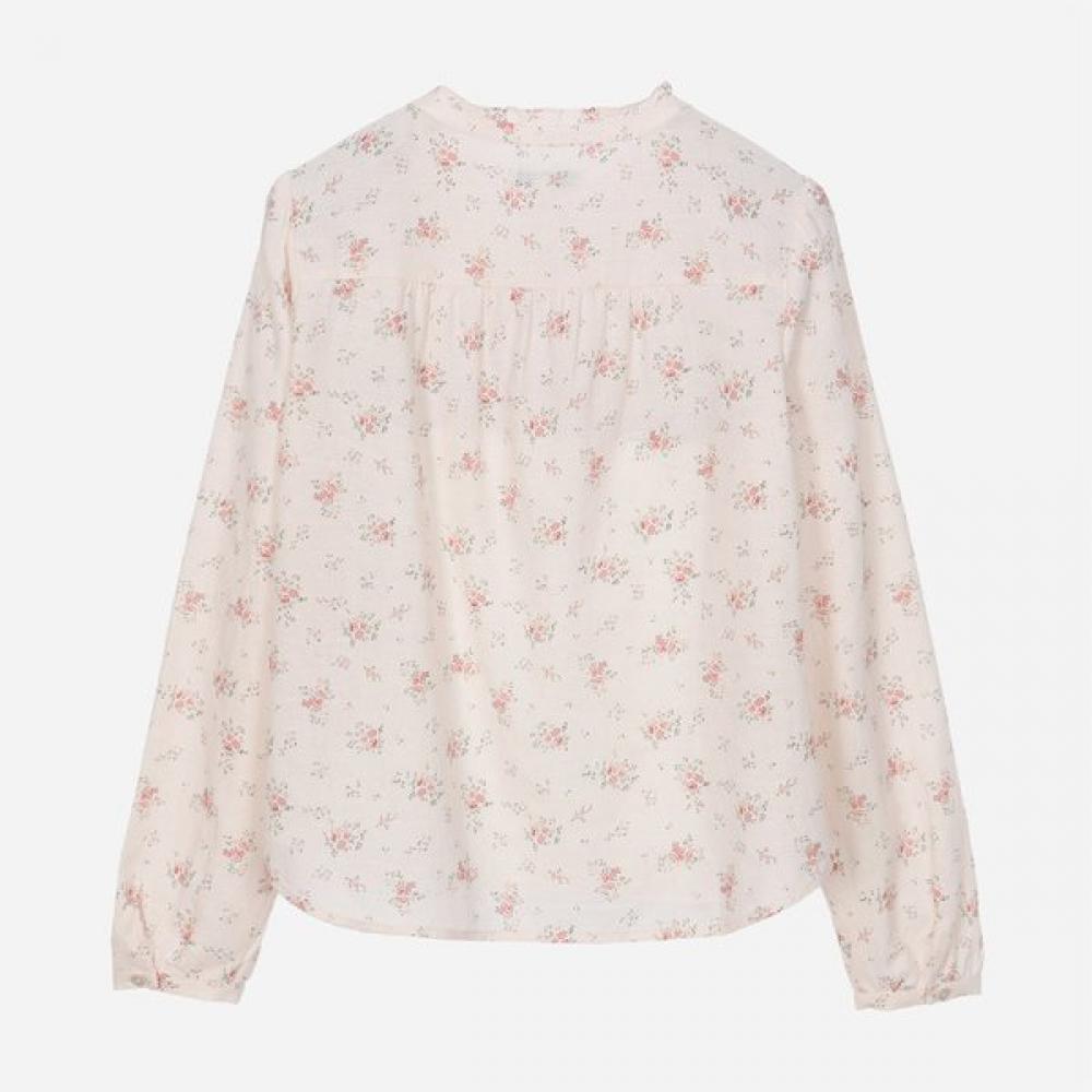 Thursday Island Lace Mix Print Frill Blouse T262mbl148w