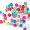 Colorful Sunflower Smiley Face Polymer Clay Beads for DIY Earring and Jewelry Making
