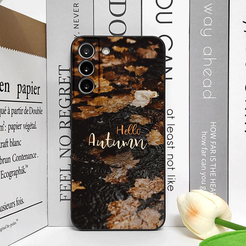 Creative Hello Autumn Maple Leaf Landscape Phone Case for Honor Huawei 200 100 400 PRO 90 Lite X8 X7 Magic 7 6 5 Pro Soft Cover