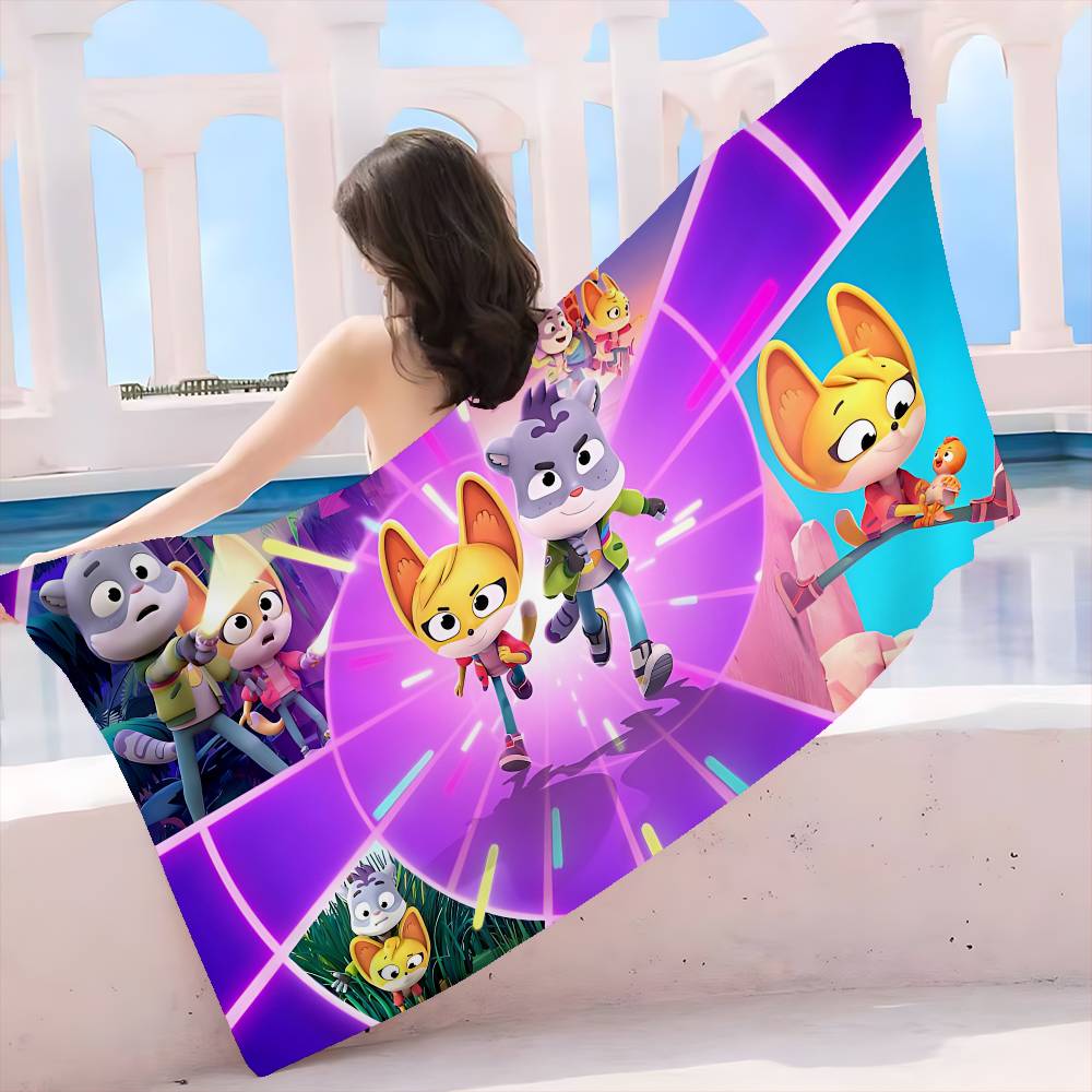 The Creature Cases Anime Bath Towel Microfiber Soft Water Absorbing Breathable For Girl Kids Decorative Cartoon Beach Towel