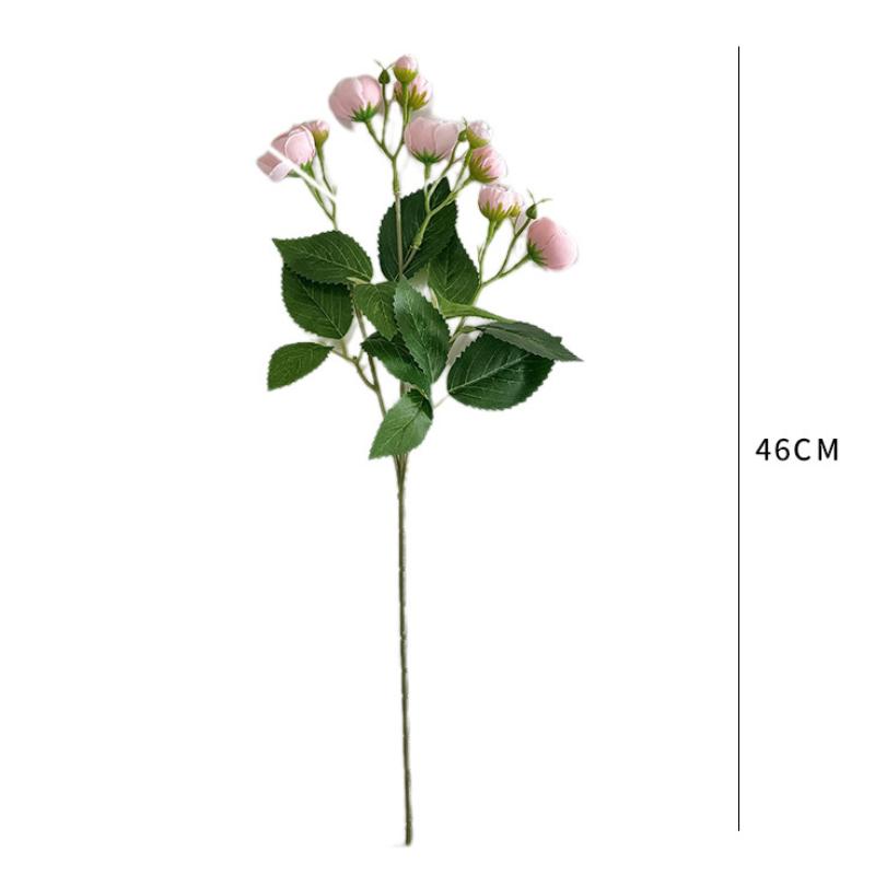 12 Heads Artificial Tea Rose Bouquet Realistic Fake Flower Multi Color For Home Wedding Hotel Photography Decoration