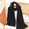 Women's 100% Pure Cashmere Scarf - Autumn/Winter Wheat Ear Knit, High-Grade Korean Style, Versatile, and Warm.