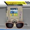 Car Sun Visor Card Holder Multifunctional For Citroen C4 C3 C5 C1 C2 Berlingo Celysee Cactus Picasso Aircross Saxo