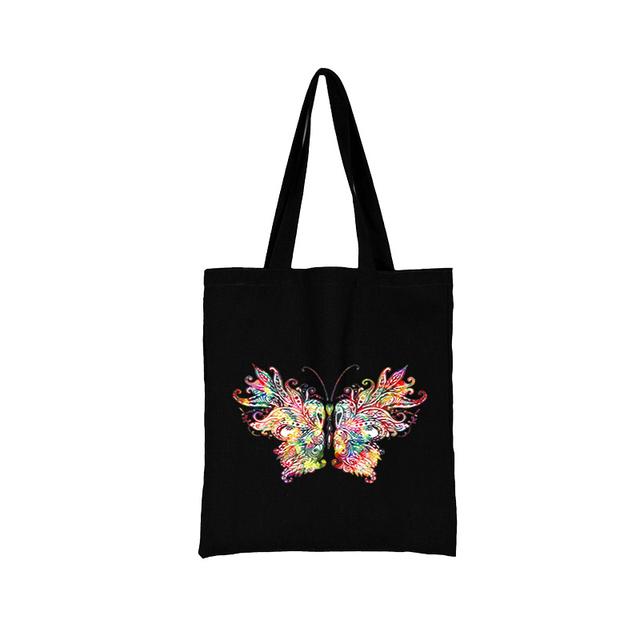 Shopping bag Butterfly Pattern Series Canvas Shopper Bag Customizable Tote Women's Beach Printed Anime Bags Shoulder Bags