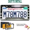 License Plate Frame - Patriotic Personalized Car Tag Holder Aluminum Plate Frame