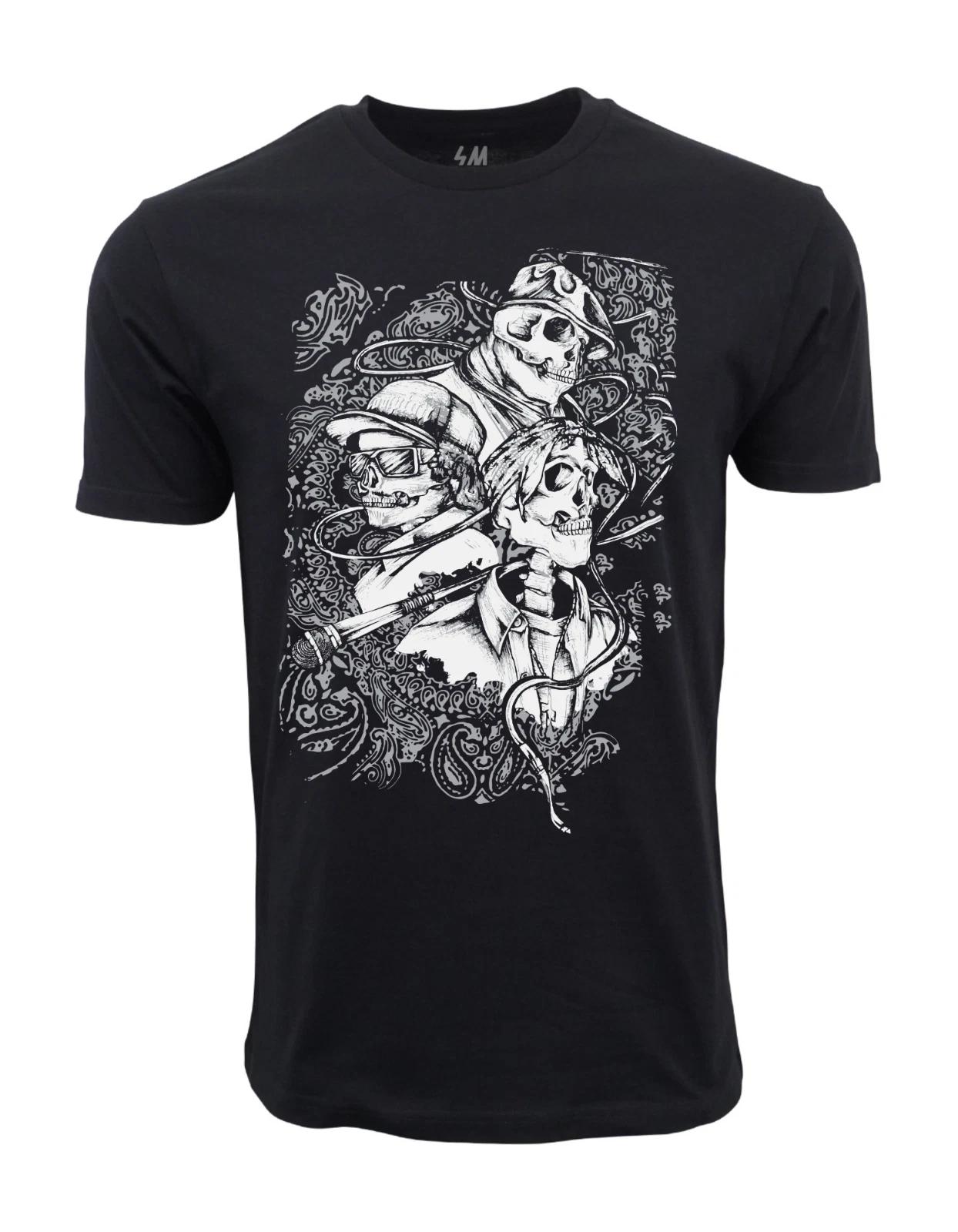 Unisex Adult Casual Graphic Easy E - Tupac - Big skully Graphic T s... S