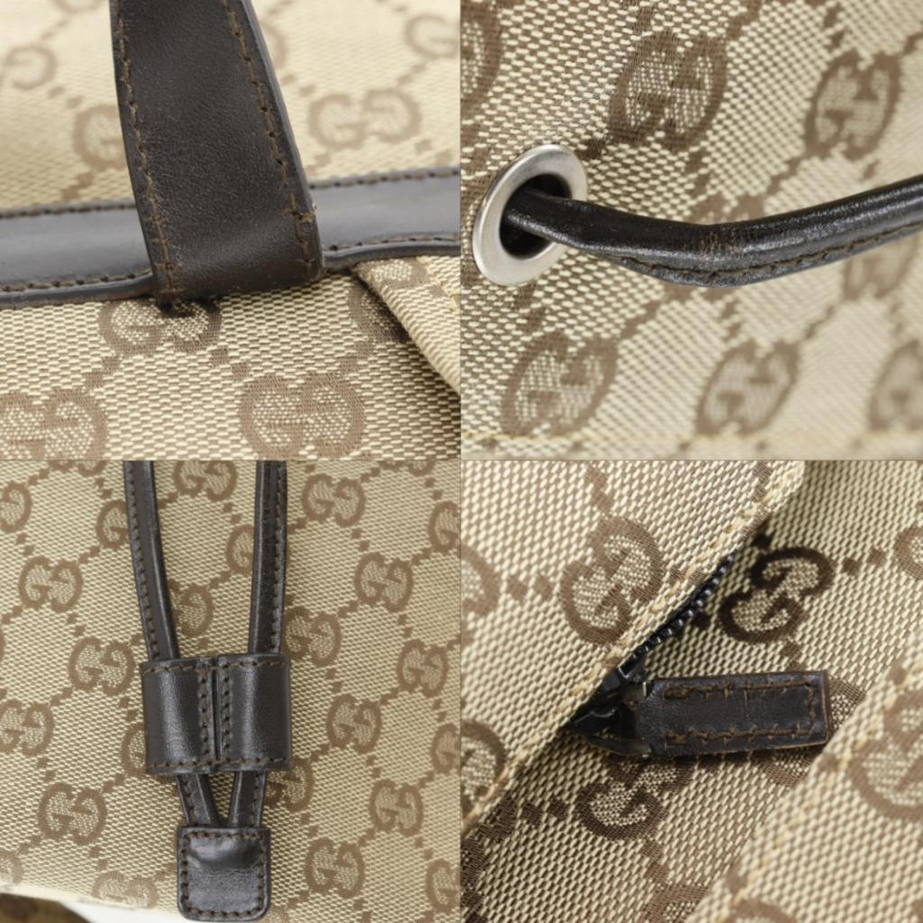 GUCCI Backpack Daypack 003.0242 Brown GG canvas Women Used