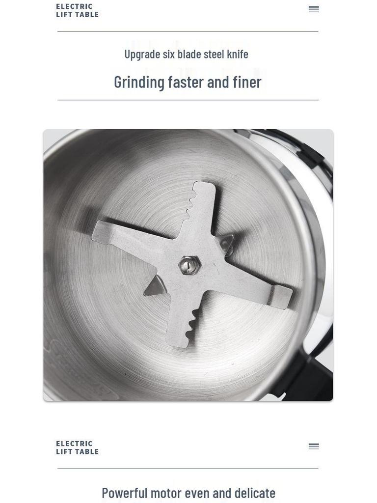 Wielofunkcyjny Młynek Elektryczny do Superdrobnych Ziaren, Zbóż i Ziaren Kawy