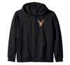 Hirsch Deer Head Zip Hoodie