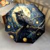 1 PC Automatic Folding Umbrella - Owl Moon Night Pattern, Portable & Foldable Design with 8 Ribs, Christmas Birthday Gifts