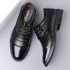 Mens Cowhide Leather Shoes Classic Black Business Dress Shoes Lace Up Office Work Footwear Men'S Casual Loafers Chaussure Hommes