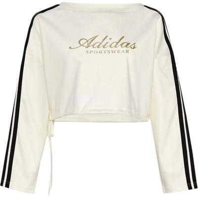 Dance Three Stripes Movement Series Cotton Pullover Casual Long Sleeve Drop Shoulder T-Shirt Women Tops KX8971