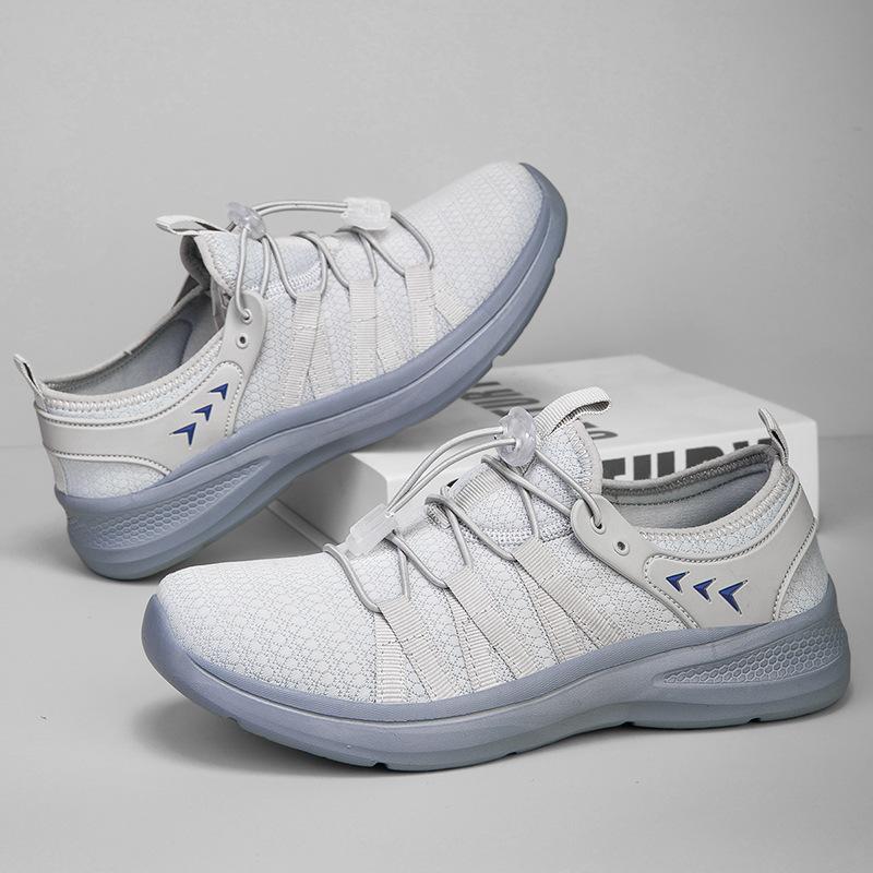 

New spring and autumn soft-soled mesh breathable and comfortable couple casual single shoes fashionable walking sports shoes 44 серый