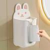 Cute Rabbit Shaped Adhesive Tissue Holder With Easy No Drill Install Large Capacity Perfect For Kitchen Bathroom Use
