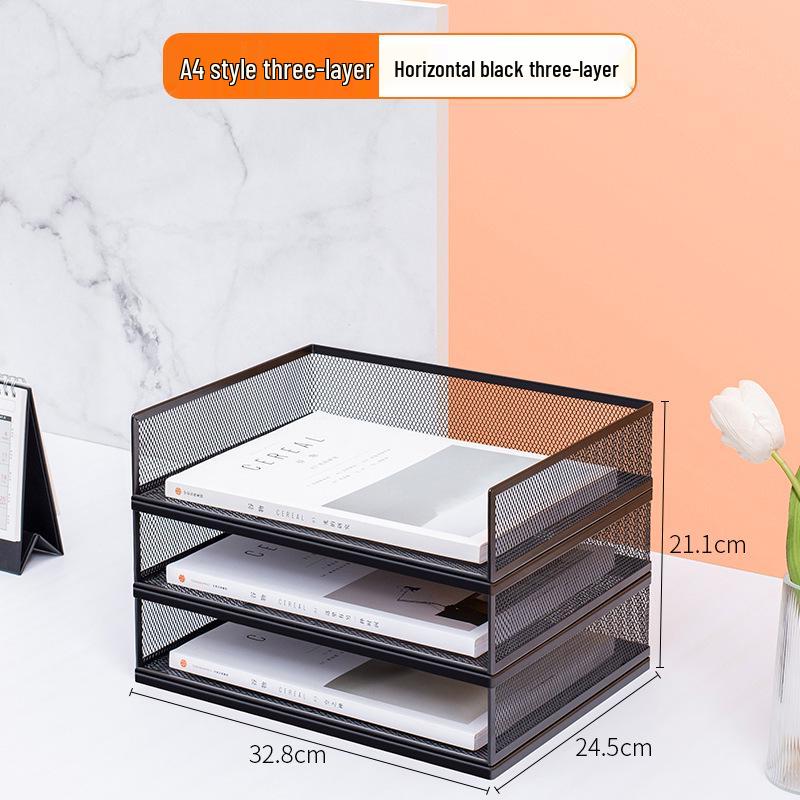 A3A4 Metal File Holder & Multi-layer Office Storage Rack