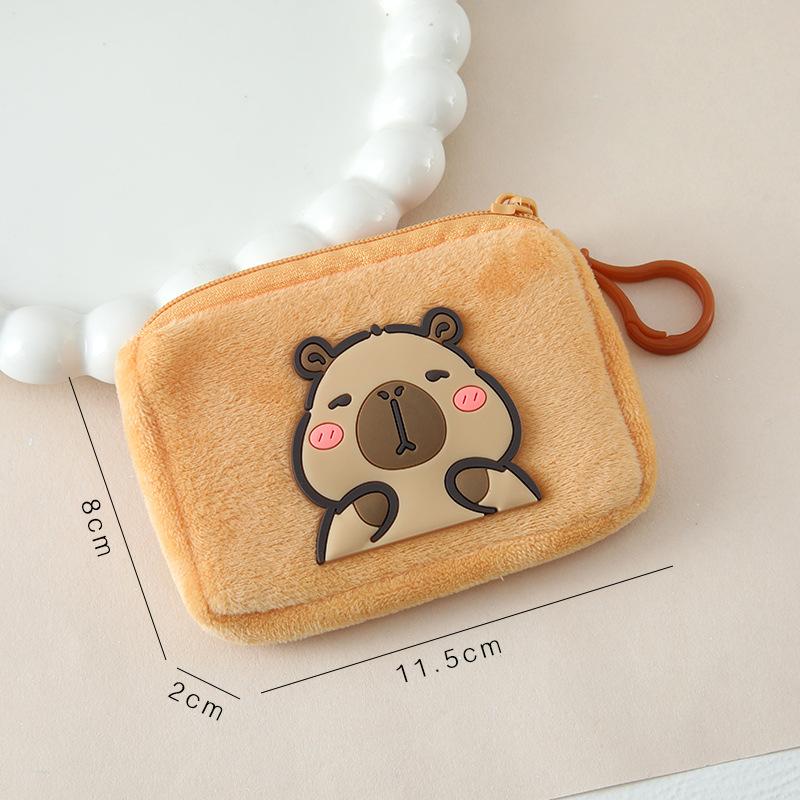 Cute Cartoon Plush Coin Purse Mini Soft Cute Guinea Pig Coin Storage Bag Student Portable Headphone Bag