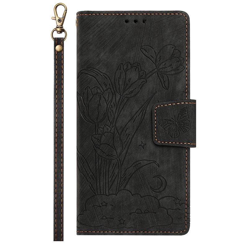 Applicable GalaxyS25EdgeS24FE23 Anti-drop Embossed Mobile Phone Leather Case Samsung S26ULTRA Wallet Protection