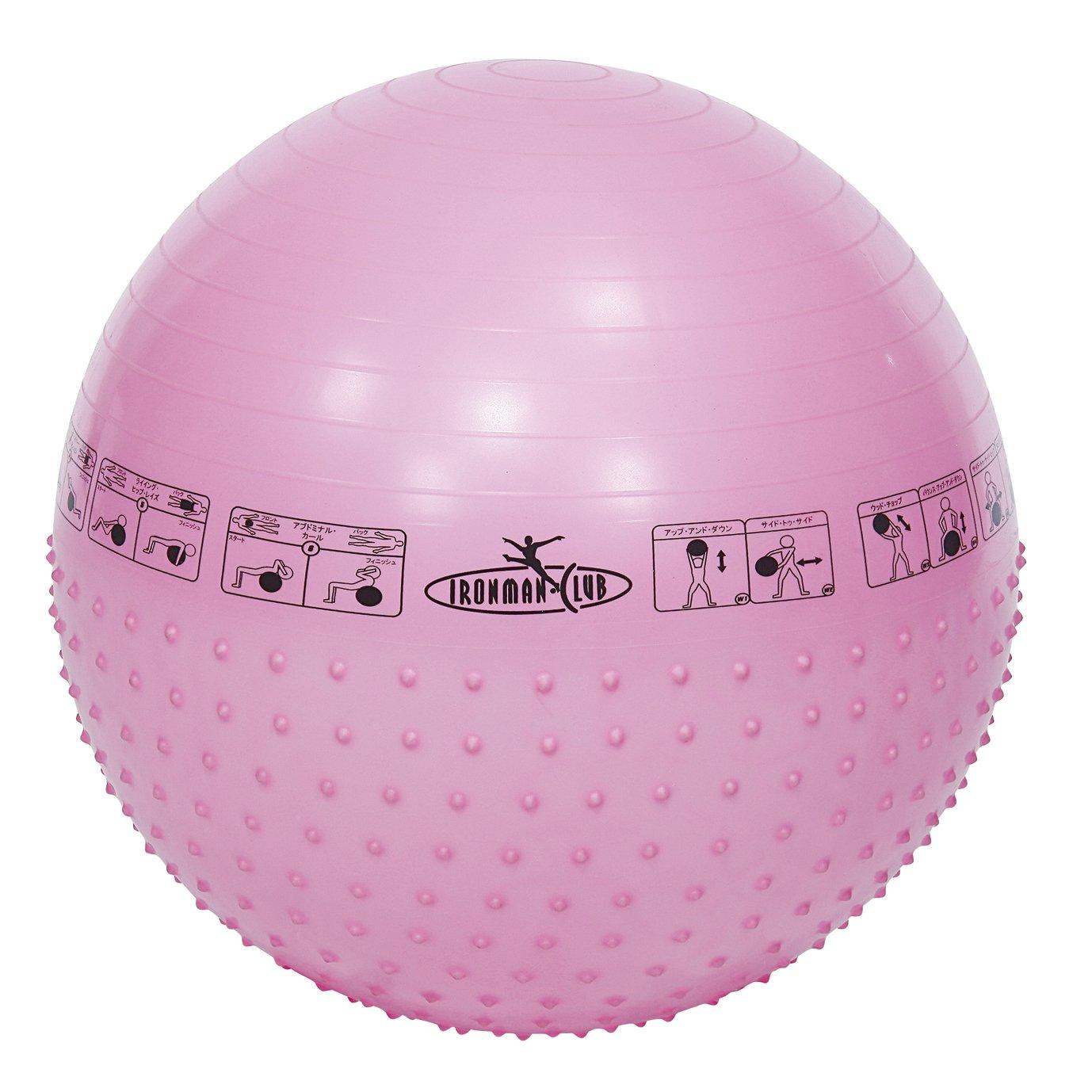 

IRONMAN CLUB Half Ivo Yoga Ball, 55cm, Pink, IMC-36, with Pump, for Balance Training