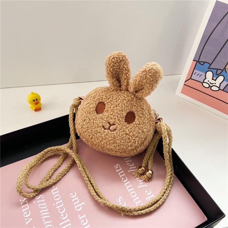 Children's Plush Rabbit Crossbody Purse - Cute Princess Handbag for Baby Girls