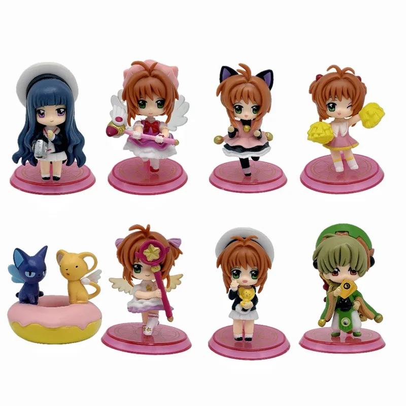 8Pcs Card Captor Sakura Cute Doll Action Figure Collection Animation Model Toy Card Captor Sakura gift