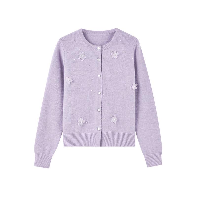 Women's 3D Floral Knit Cardigan