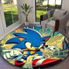 1pc Sonic Carpet for Room Floor Mat, Comfortable Office Chair Printed Round Rug, Beautiful Hotel Rug
