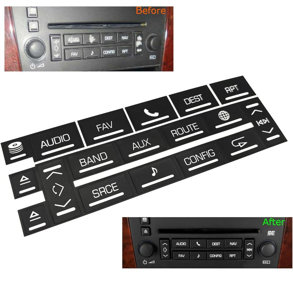 Radio Worn Button Repair Decal For Cadillac Escalade EXT ESV 07-13