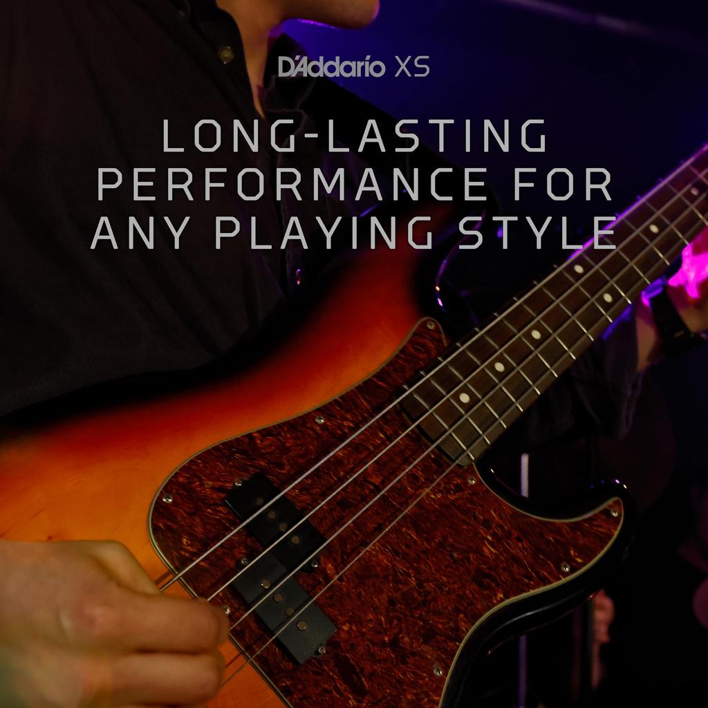 XS Nickel Coated Bass Long XSB45105 D'Addario Strings, .045-.105, 4-string, Scale,