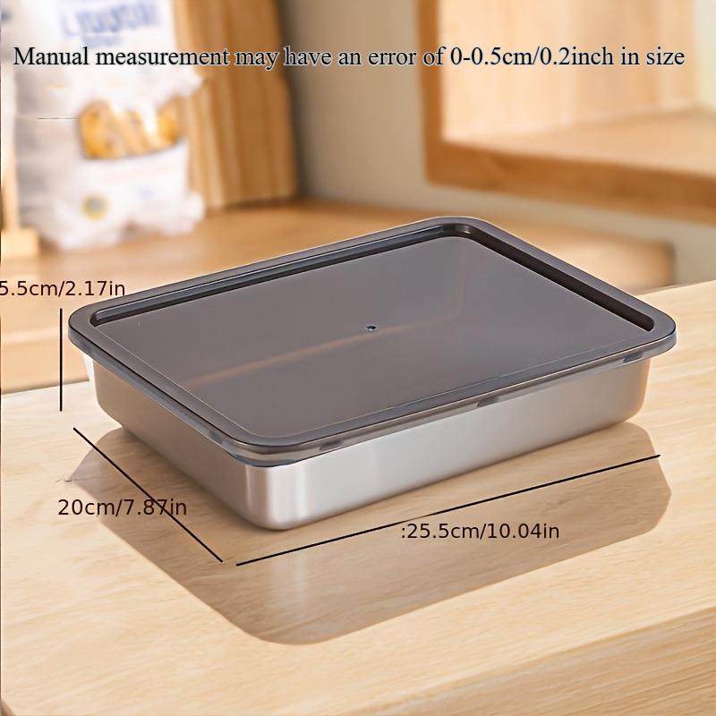 Stainless SteelFood Storage Containers-Leak-Proof,Reusable,Perfect for Fruits,Meats | Easy Clean,Stackable Kitchen Organizers