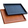 Rattan Wooden Serving Tray Storage Handle Rectangle Handmade Breakfast Tea Food Plate Dish Dinner Decorative Fruit Kitchenware