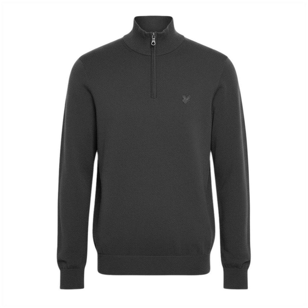 Lyle & Scott Mens Eagle Merino Wool Quarter Zip Jumper